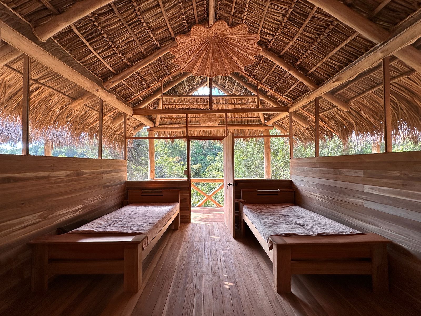 Cabin interior — wood, breeze