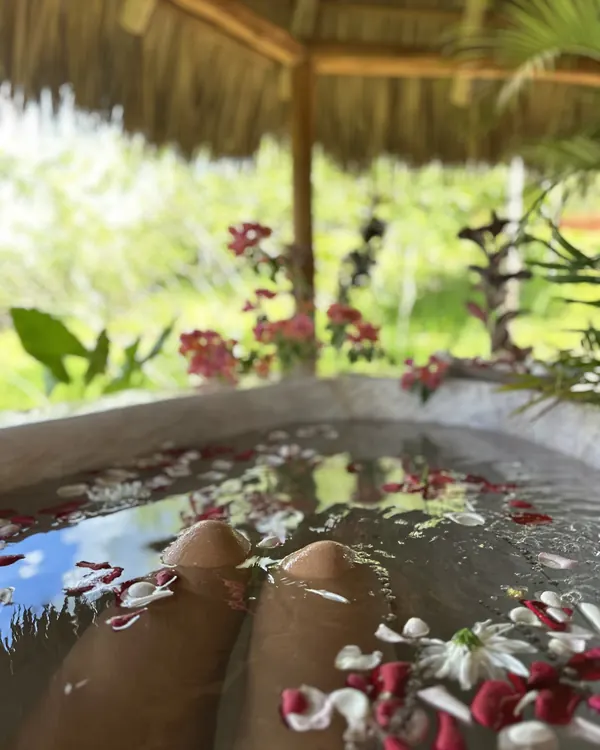 A flower bath in the spa