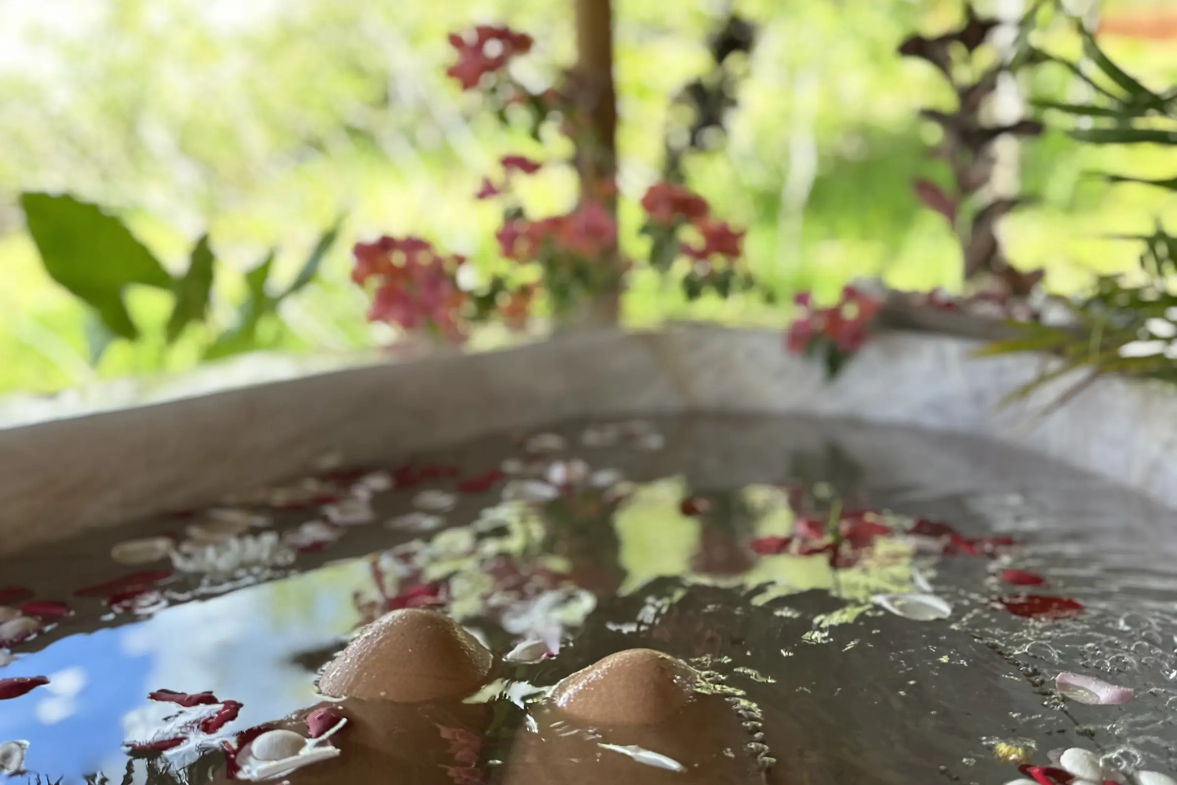 A flower bath in the spa